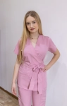Games bluza medyczna damska Bella, kopertowa, tunika, basic, premium, nowość