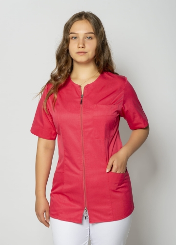 Games damska bluza medyczna Renata, klasyczna, dopasowany krój, zapinana na zamek, funkcjonalne kieszenie